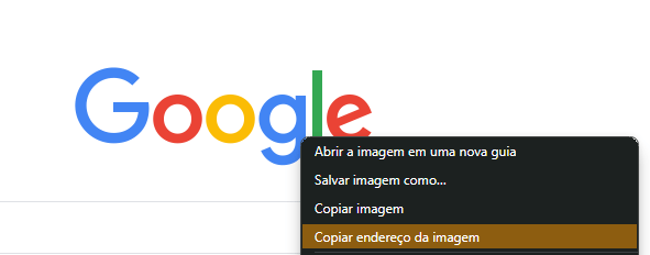 copiar endereço de imagem