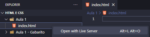 Open with Live Server
