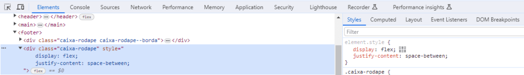 Curso de Introdução ao HTML e CSS – Criando Página do Google 71 Ajustando a posição das divs no rodapé