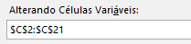 Alterando Células Variáveis