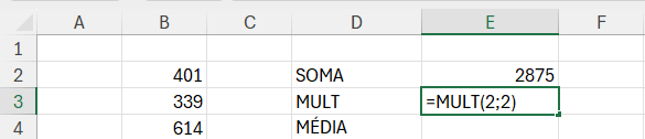 Multiplicação entre dois números