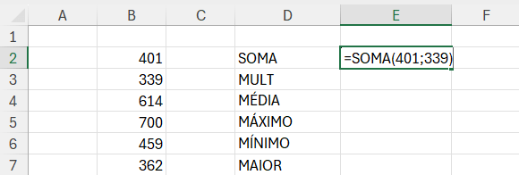 função SOMA