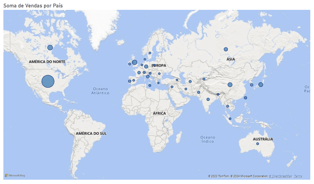 Gráfico de Mapa Não Funciona Corretamente no Power BI - Como Resolver? 11 Mapa correto