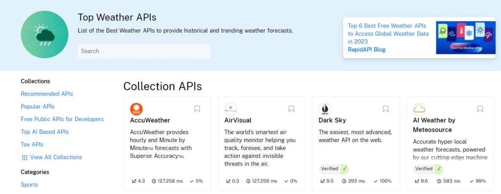 Top Weather APIs