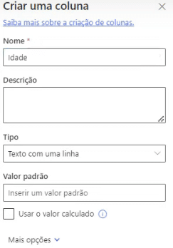 Aplicativo de Cadastro com Selfie – Power Apps 10 Adicionar idade