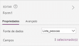 Aplicativo de Cadastro com Selfie – Power Apps 19 Fonte de dados