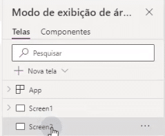 Aplicativo de Cadastro com Selfie – Power Apps 54 Criando nova tela