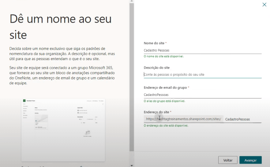 Aplicativo de Cadastro com Selfie – Power Apps 5 Criar site