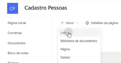 Aplicativo de Cadastro com Selfie – Power Apps 6 Lista