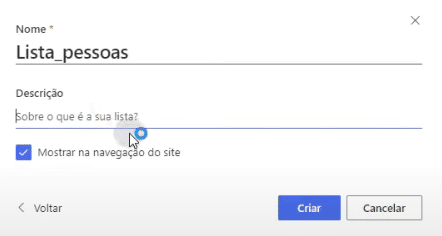 Aplicativo de Cadastro com Selfie – Power Apps 7 Lista em Branco
