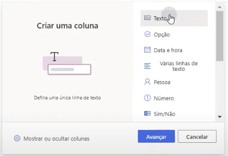 Aplicativo de Cadastro com Selfie – Power Apps 8 Adicionar coluna