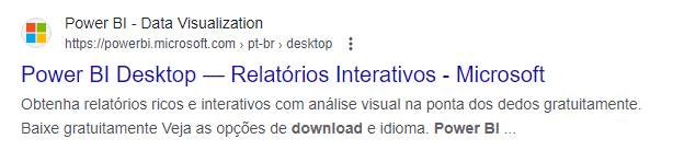 Página do Power BI