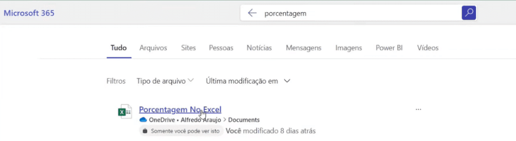 Abrindo arquivo no Excel Online