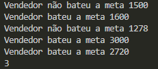 Resultado do return da função