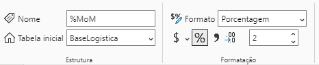 Novo Rótulo de Dados no Power BI 13 Formatando a medida como porcentagem
