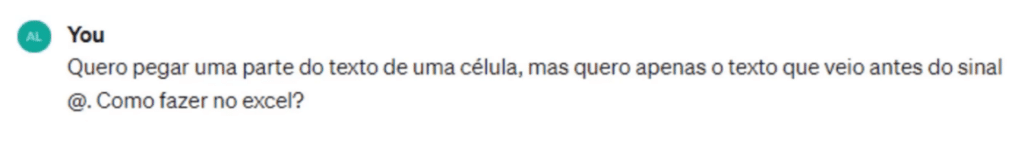 Perguntando como extrair o texto antes do @