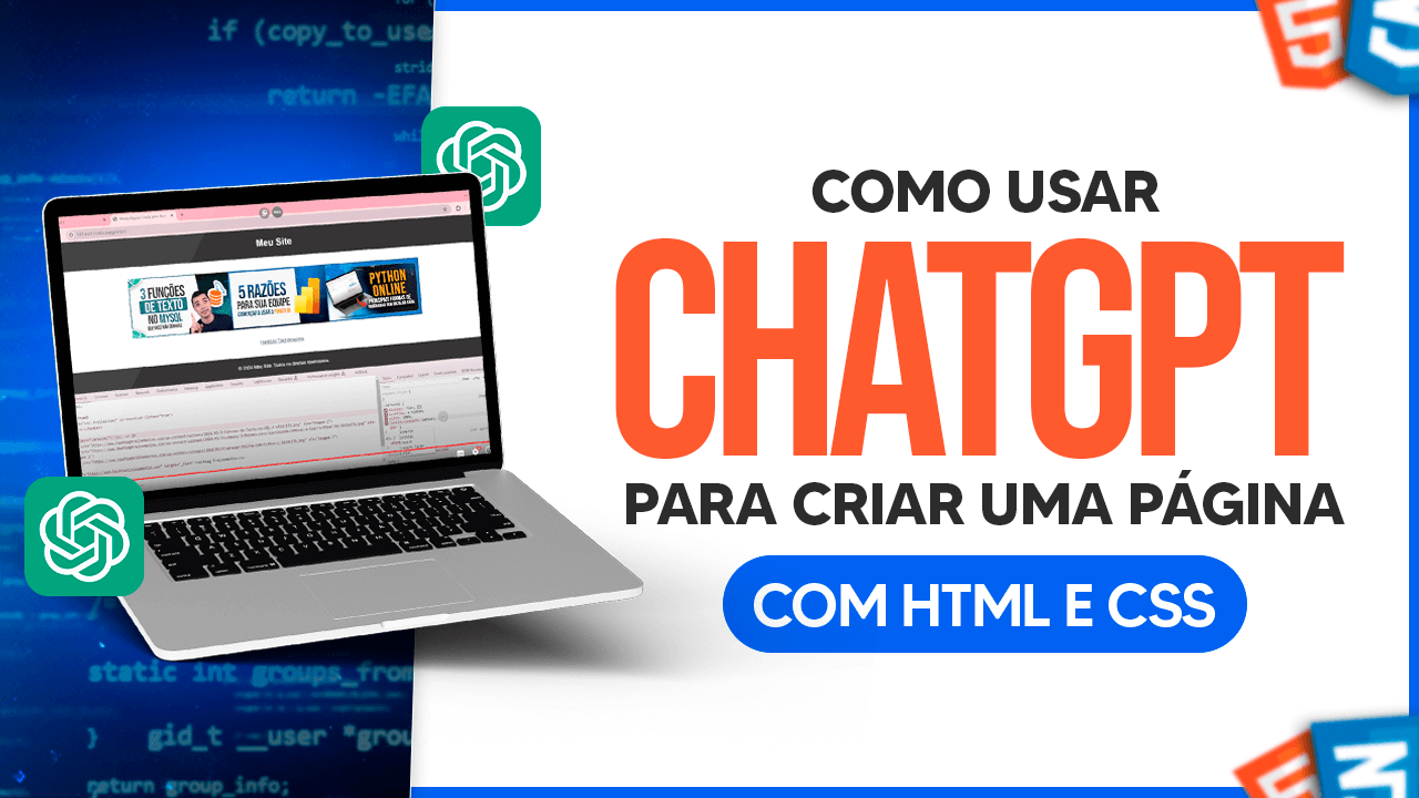 Usando o ChatGPT para Criar uma Página com HTML e CSS