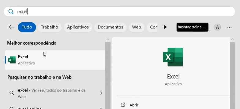 Abrindo Excel