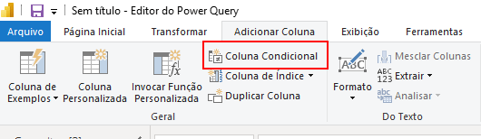 Opção Coluna Condicional