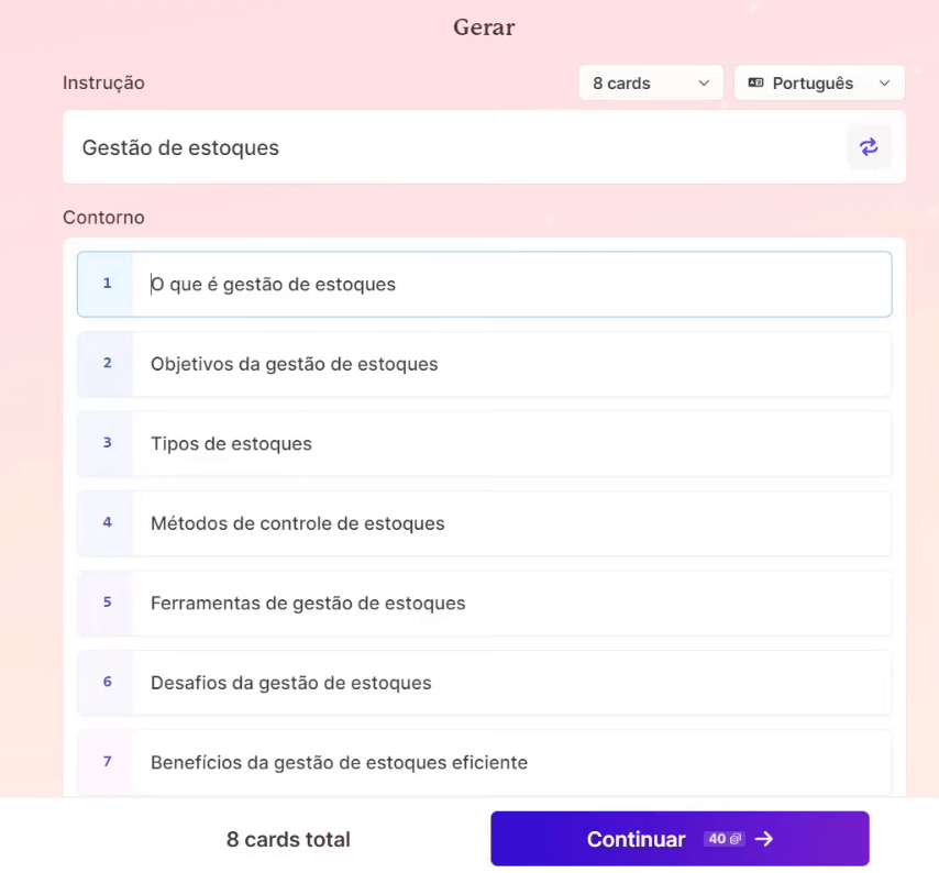 Esboço com sugestões pro slide