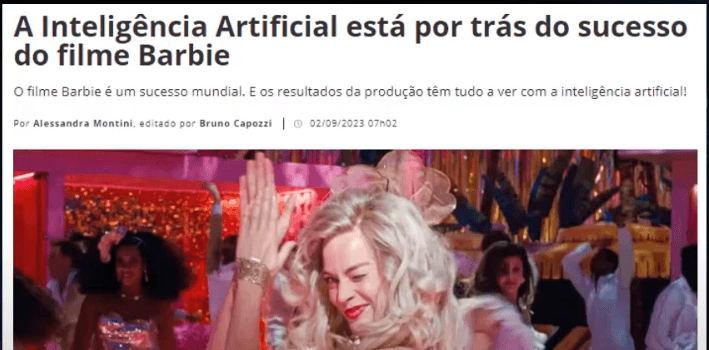 Filme da Barbie com Inteligência Artificial