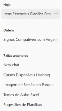 Histórico de Conversas