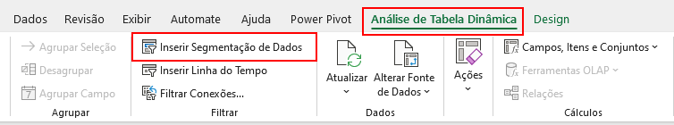 5 Ferramentas para Criar Gráficos Dinâmicos no Excel 8 Adicionar segmentação de dados