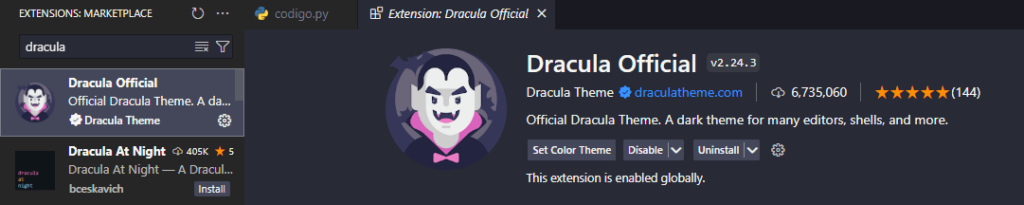 Extensão Dracula