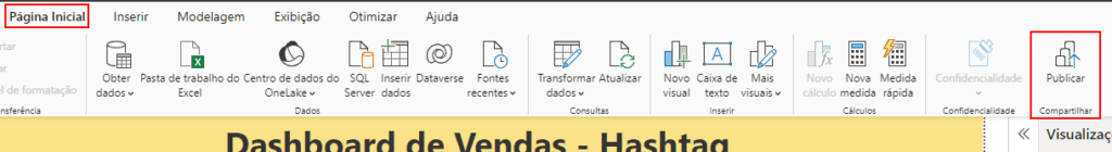 Enviar Relatórios Personalizados por E-mail com Power BI 4 Publicar relatório