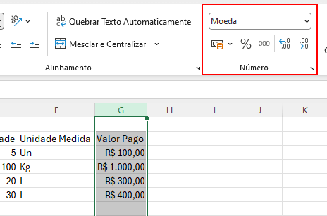 Formatando como moeda