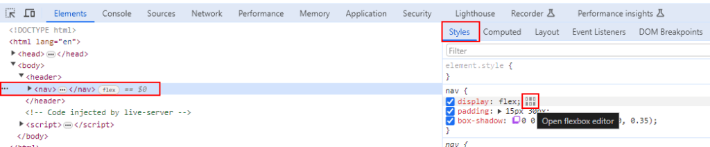 Flexbox CSS – Noções Essenciais para um Layout Flexível 11 ícone do Flexbox Editor