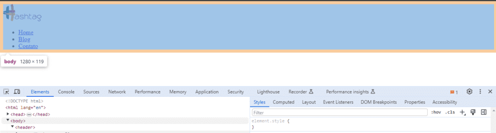 Flexbox CSS – Noções Essenciais para um Layout Flexível 7 Visualizando o body