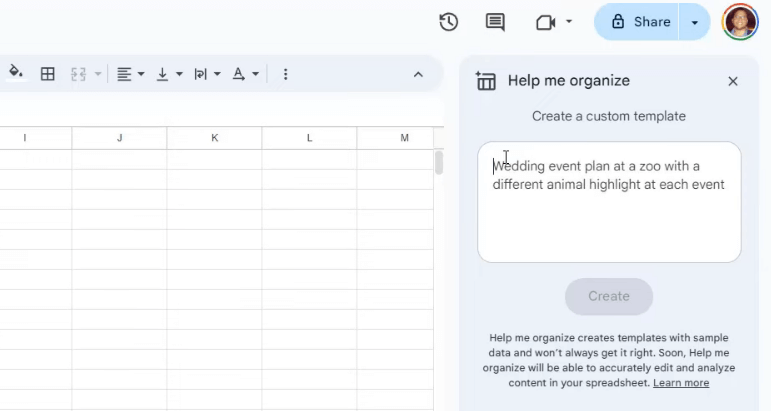  inteligência artificial dentro do Google Sheets