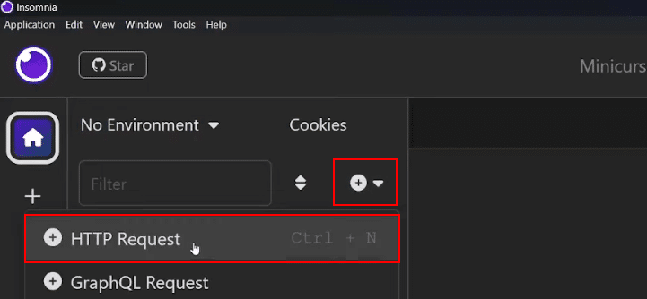 Criando requisição no Insomnia