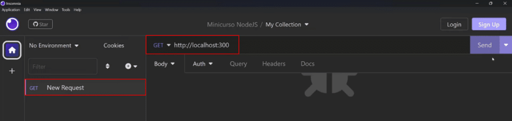 definir uma requisição do tipo GET