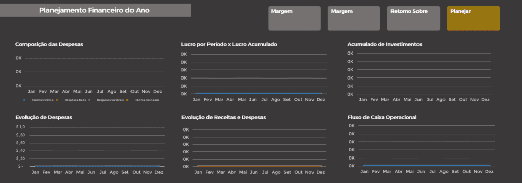 Planejamento Financeiro Empresarial em branco