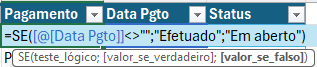 Planilha de Contas a Pagar e Receber – Crie a Sua 13 verificando se a coluna Data do Pagamento