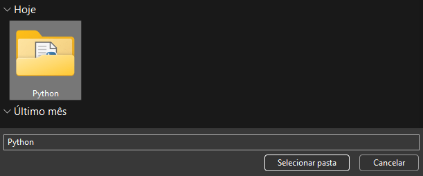 Selecionar Pasta do Computador com Python