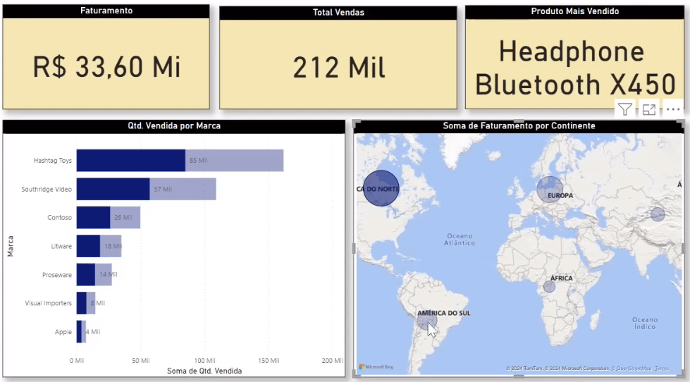 Interagindo com Gráfico de Mapa no Power BI