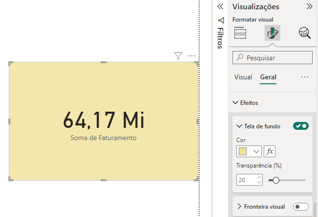 Formatando Cartão no Power BI