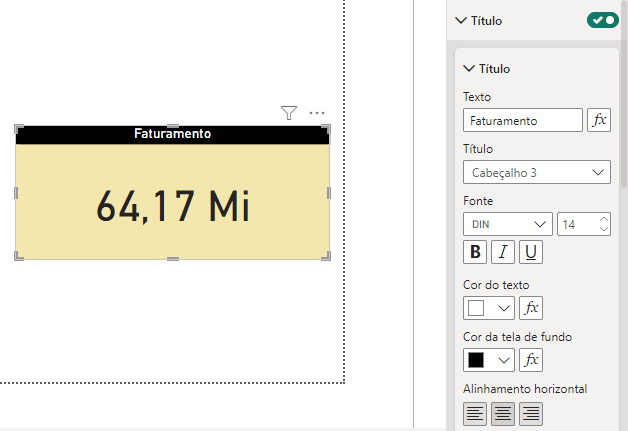 Formatando Cartão no Power BI