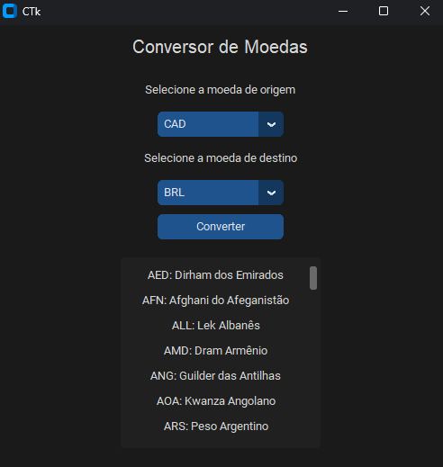 Conversor de moeda com Python