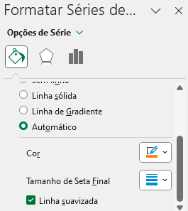 Como Criar Gráficos Impactantes no Excel 13 Formatar Série de Dados - Suavizar linha