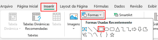 Como Criar Gráficos Impactantes no Excel 16 Adicionar retângulo