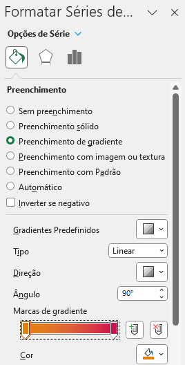 Como Criar Gráficos Impactantes no Excel 26 gradiente de cores das colunas