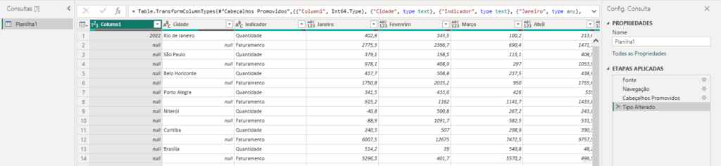 Carregando a Base de Dados no Power Query