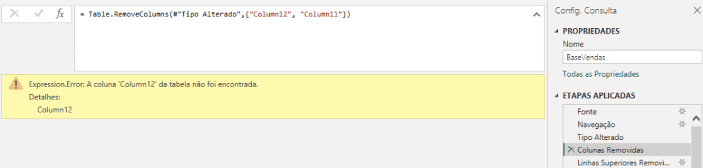 Curso Básico de Power Query – Saia do Zero em Power Query 68 opção de Ir Para Erro