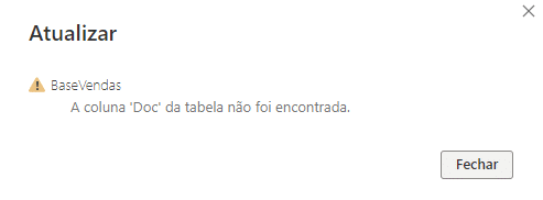 erro no power bi