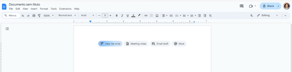 Gemini no Google Docs