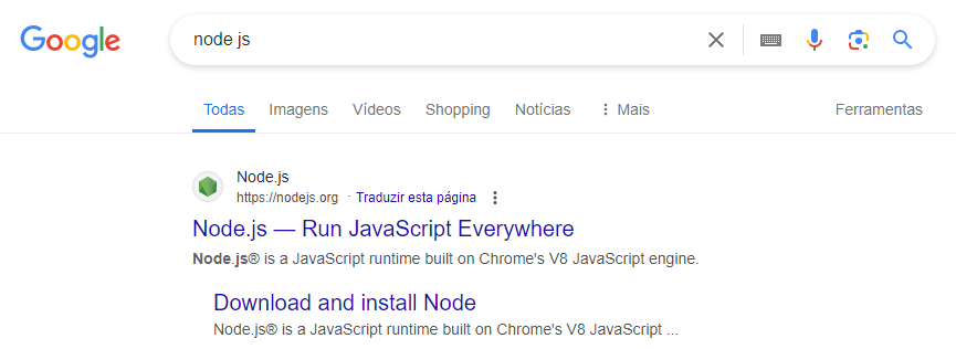 Buscando Node.js